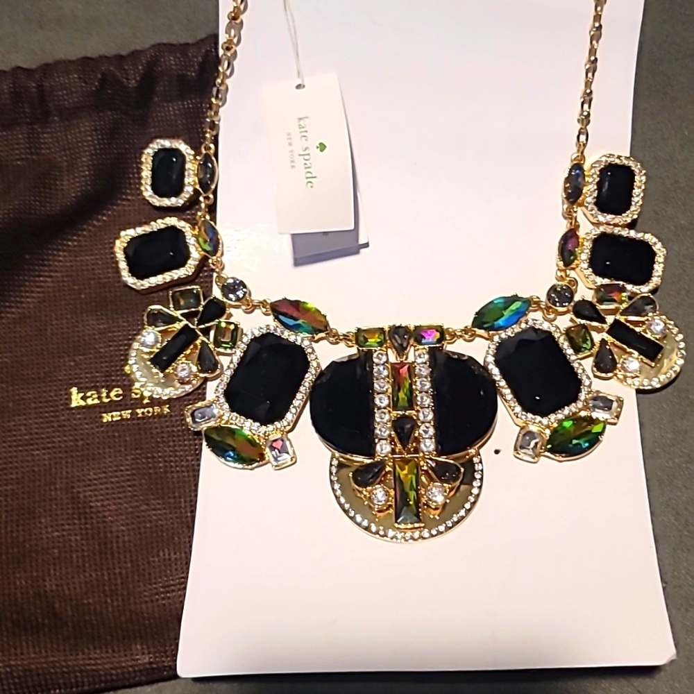 Kate Spade art deco gems necklace